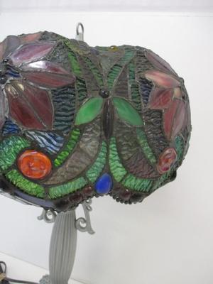 5 Sided Raised Stain Glass Lamp