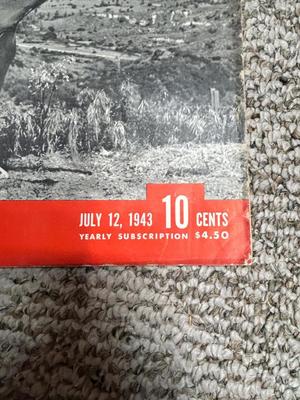1943 LIFE MAGAZINE WITH ROY ROGERS AND TRIGGER ON COVER, MOVIE PHOTO AND 5x7 PIC