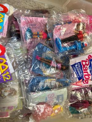 55 BARBIE HAPPY MEAL TOYS IN PKGS