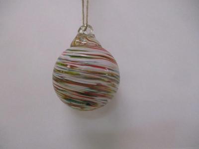 Hand Blown Multi Color Glass Ornament