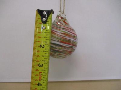 Hand Blown Multi Color Glass Ornament