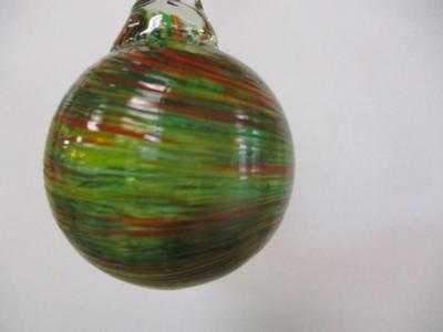 Hand Blown Multi Color Glass Ornament