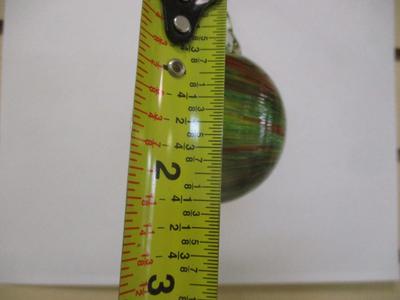 Hand Blown Multi Color Glass Ornament