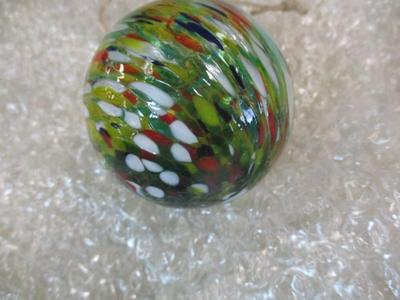 Hand Blown Multi Color Glass Ornament