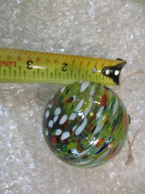 Hand Blown Multi Color Glass Ornament