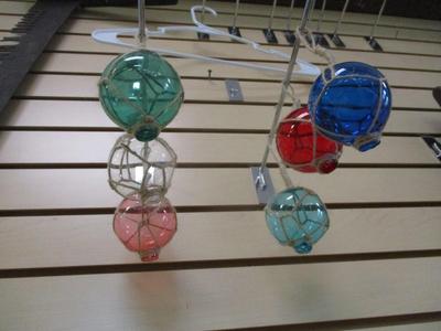 Hand Blown Multi Color Glass Ornament