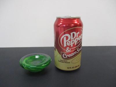 Kosta Boda Green Swirl Art Glass Small Bowl