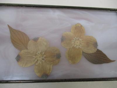 Stained Glass Trinket Box With Inlaid Flowers