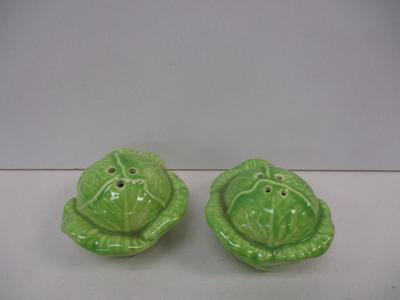 Vintage Cabbage Head Salt & Pepper Shakers