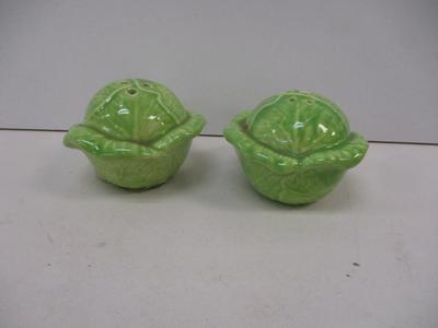 Vintage Cabbage Head Salt & Pepper Shakers