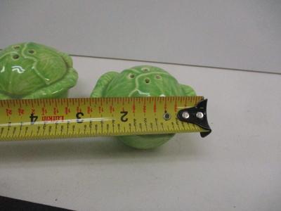 Vintage Cabbage Head Salt & Pepper Shakers