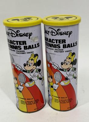 Vintage Walt Disney Character Tennis Balls ORIGINAL CONDITION - SEALED! 2 CANS!