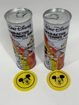 Vintage Walt Disney Character Tennis Balls ORIGINAL CONDITION - SEALED! 2 CANS!