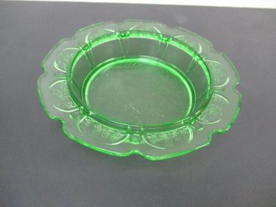 Cherry Blossom Pattern Glass Round Covered Butter Dish With Lid