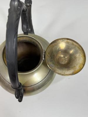 Vintage Silver on Copper Tea Kettle Tea Pot