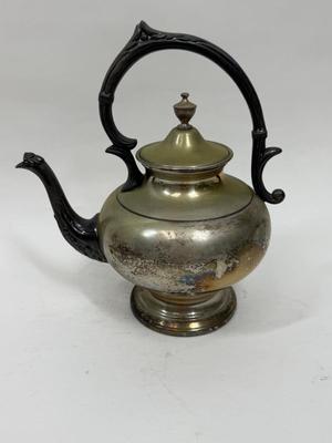 Vintage Silver on Copper Tea Kettle Tea Pot
