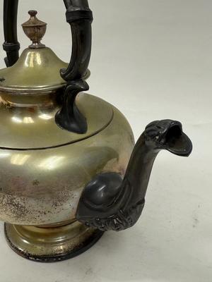 Vintage Silver on Copper Tea Kettle Tea Pot