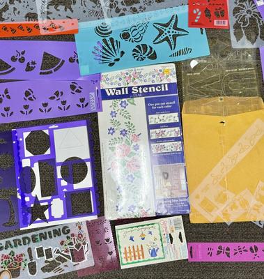 Huge Stencil Collection - Shapes, Letters, Numbers, Sea Life, Jungle Animals, Fruit, Butterflies, Garden, Laundry, Cats, Flowers,