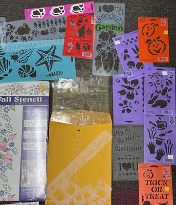 Huge Stencil Collection - Shapes, Letters, Numbers, Sea Life, Jungle Animals, Fruit, Butterflies, Garden, Laundry, Cats, Flowers,