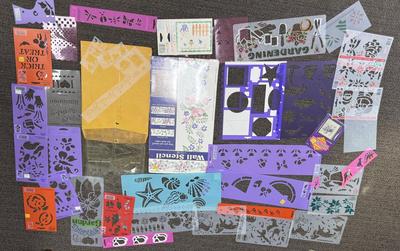 Huge Stencil Collection - Shapes, Letters, Numbers, Sea Life, Jungle Animals, Fruit, Butterflies, Garden, Laundry, Cats, Flowers,