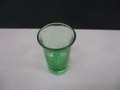 3" Uranium Green Depression Shot Glass