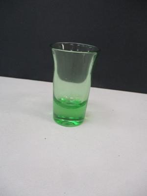 3" Uranium Green Depression Shot Glass