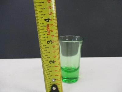3" Uranium Green Depression Shot Glass