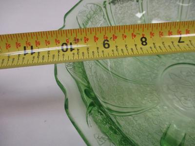 Uranium Glass Cherry Blossom Green Bowl