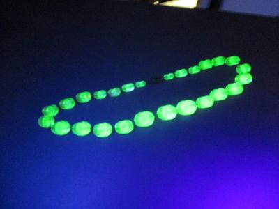 Uranium Glass Beaded Necklace