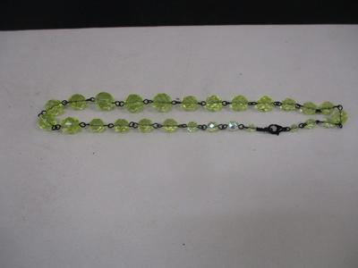 Uranium Glass Beaded Necklace