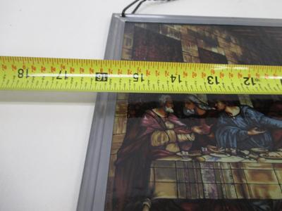 Double Sided Last Supper Glass Hanging Wall Decor