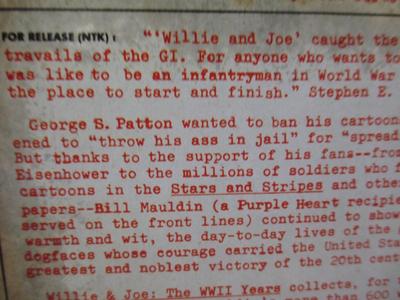 Willie & Joe The WWII Years Bill Mauldin
