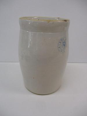 Antique Louisville Pottery Indian Head Salt Glaze Crock