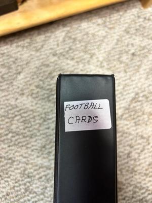 3 RING BINDER OF FOOTBALL CARDS AND COLLECTIBLE TINS