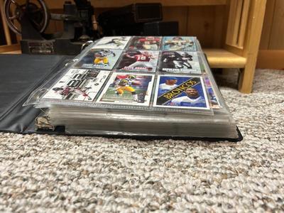 3 RING BINDER OF FOOTBALL CARDS AND COLLECTIBLE TINS