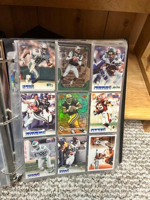 3 RING BINDER OF FOOTBALL CARDS AND COLLECTIBLE TINS