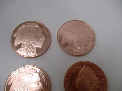 Native American Copper .999 Fine Rounds Choice 1