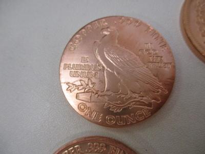 Native American Copper .999 Fine Rounds Choice 3