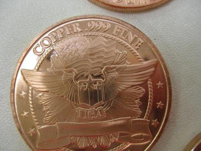 Native American Copper .999 Fine Rounds Choice 3