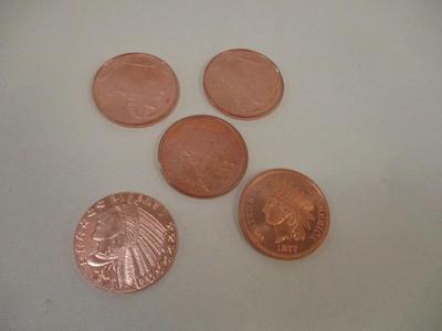 Native American Copper .999 Fine Rounds Choice 4