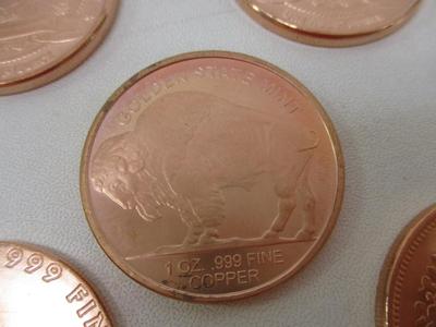Native American Copper .999 Fine Rounds Choice 4