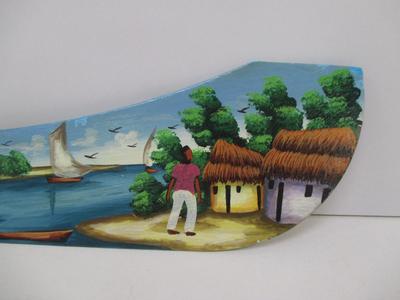 Machete Art, Hand Painted By Brunel Vital, Authentic Haitian Machete