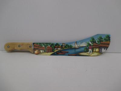 Machete Art, Hand Painted By Brunel Vital, Authentic Haitian Machete