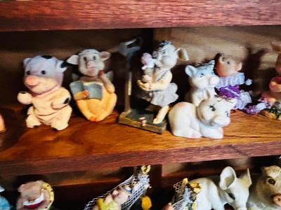 DISPLAY CASE PACKED FULL OF PIGS