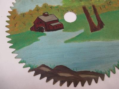Hand Painted 9 3/4" Saw Blade