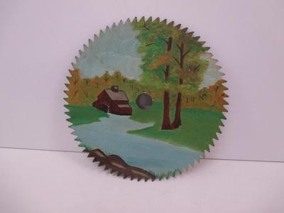 Hand Painted 9 3/4" Saw Blade