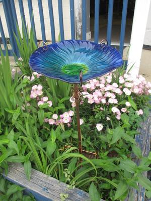 Outdoor Glass Bird Bath