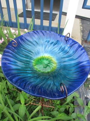 Outdoor Glass Bird Bath