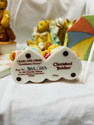 CHERISHED TEDDIES WITH PLATFORM AND MONTEFIORI WEDDING COUPLE
