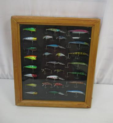 Fishing Lures Mounted In Shadow Box